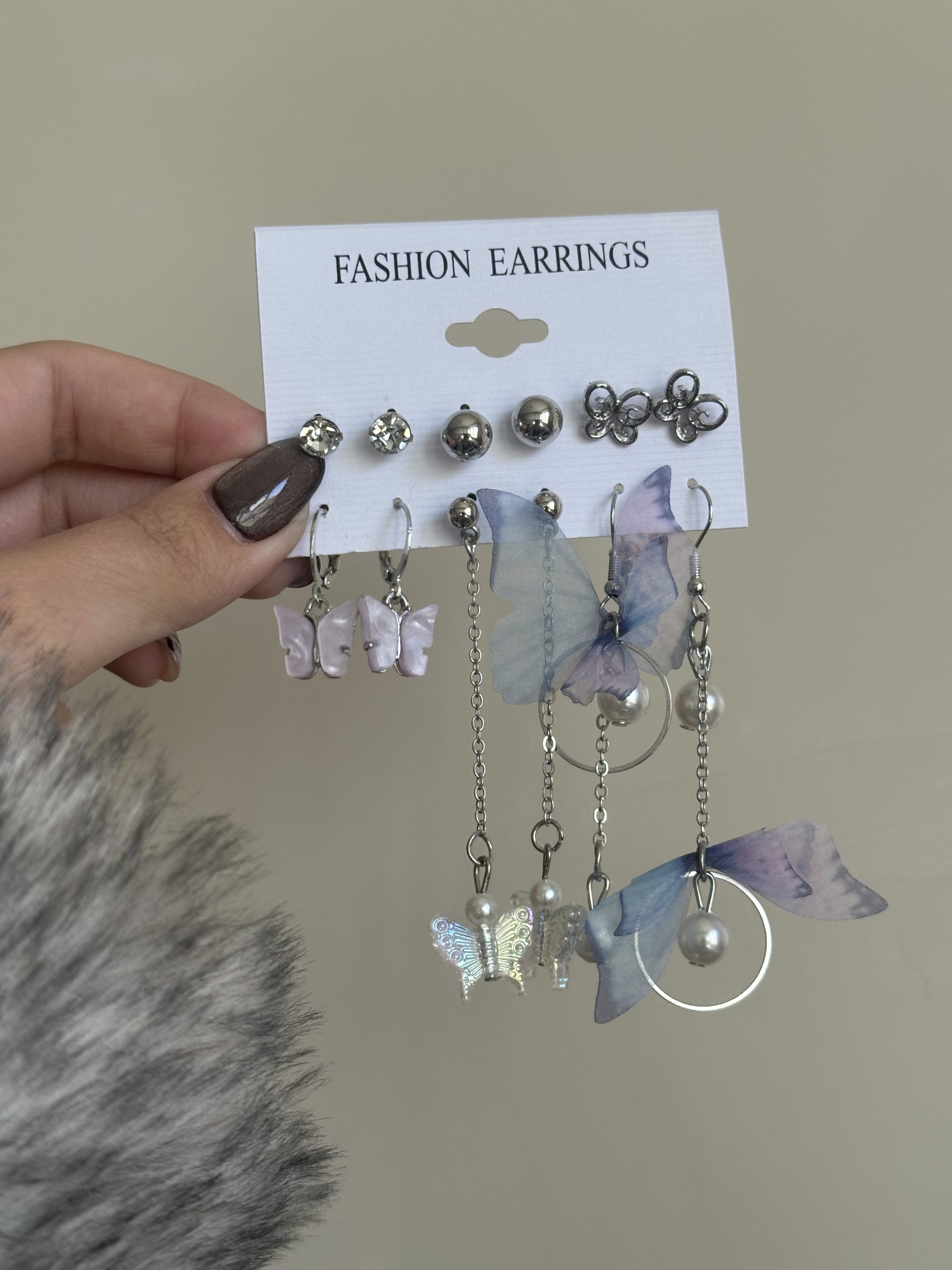 IMG_8777 پک گوشواره پروانه نقره ای - Image 1