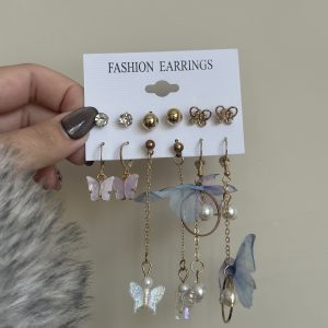 پک گوشواره پروانه طلایی